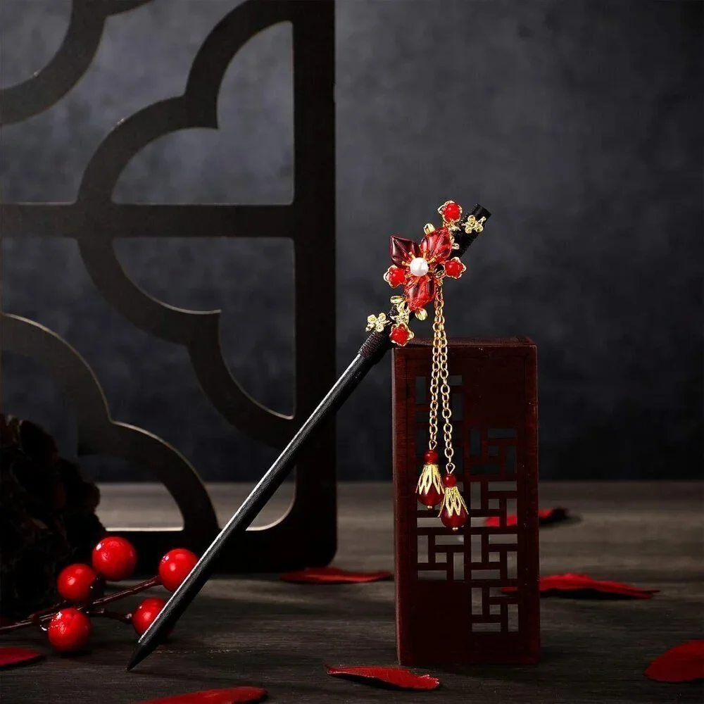 4 Pcs Asian Hair Stick Accessories for Women Chinese Japanese Hair Chopsticks Cl